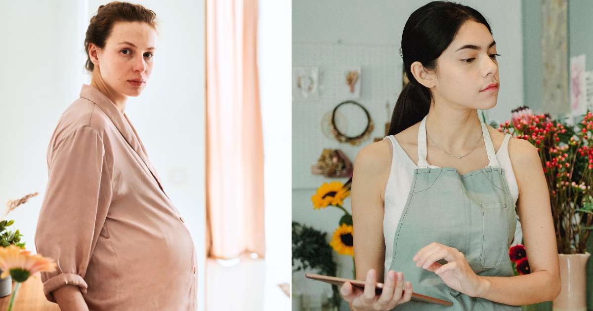 (L) A pregnant woman looks angry; (R) A server at a store (Representative Cover Image Source: Pexels| L - Matilda Wormwood, R - Amina Filkins)