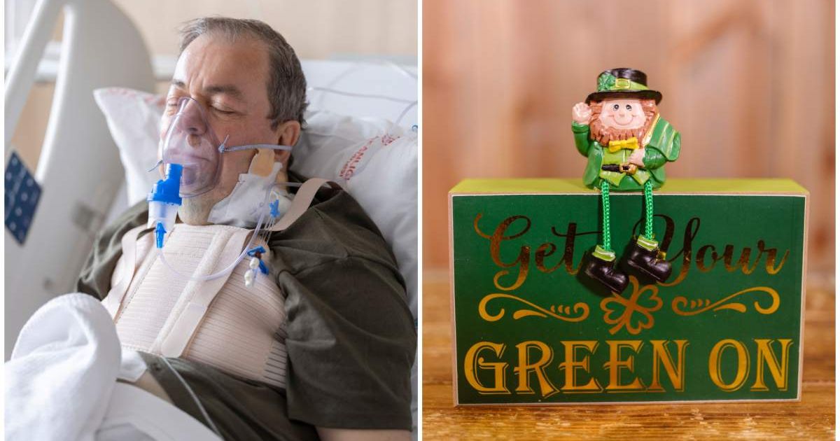 (L ) An old man admitted at a hospital ; (R) St Patrick's Day celebration (Representative Cover Image Source: Pexels | Photo by (L) Engin Akyurt; (R)  RDNE Stock project)