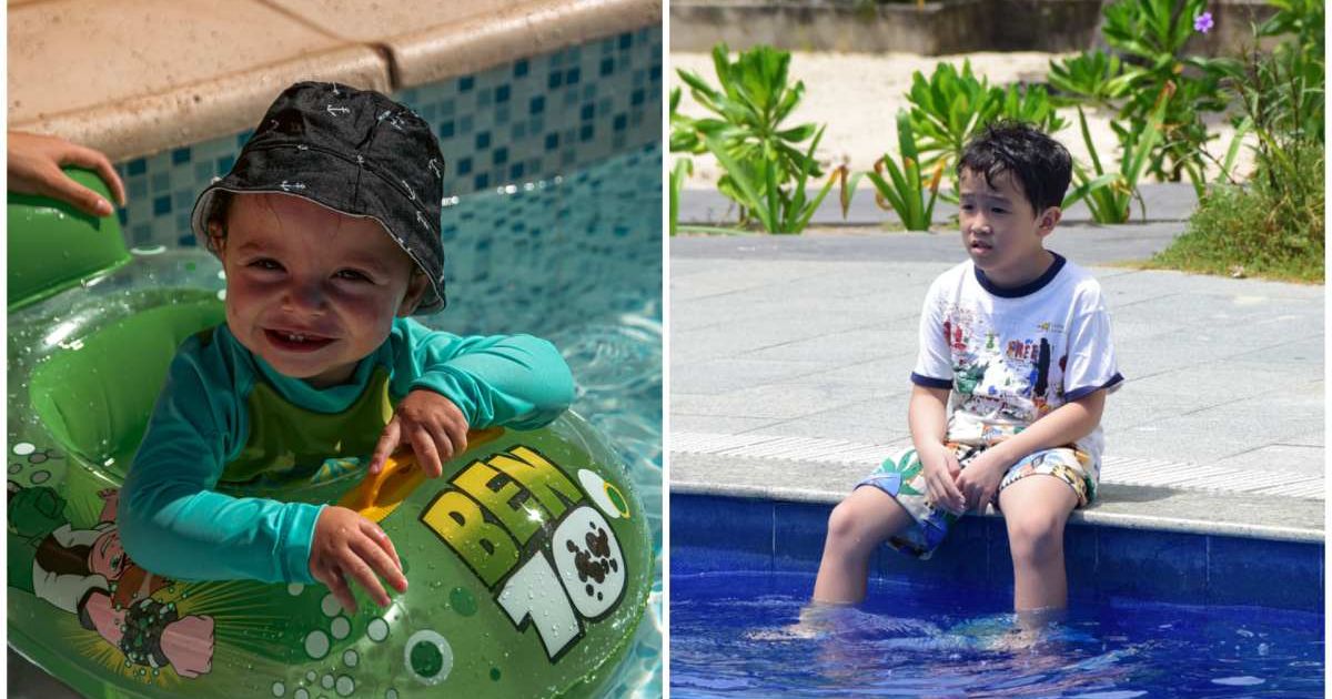 (L) An unsupervised toddler in a pool ; (R) A kid seated by the pool (Representative Cover Image Source: Pexels | L - Franco Monsalvo, R - Sóc Năng Động)