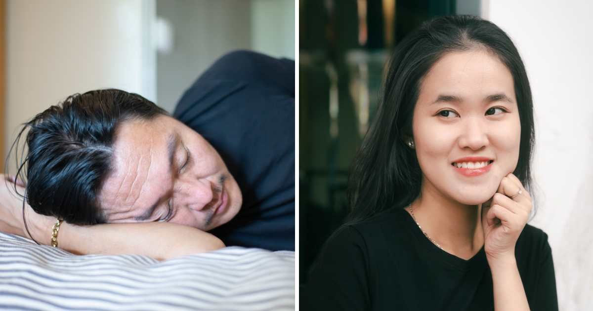 (L) Man sleeping. (R) Woman smiling fondly looking at someone. (Representative Cover Image Source: Pexels | (L) Kampus Production, (R) Phan Cuong)