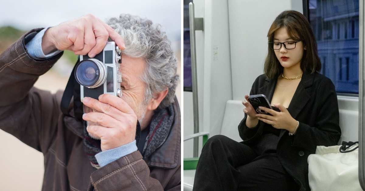 (L) Old man taking pictures. (R) Woman sitting in subway. (Representative Cover Image Source: Pexels | (L) Kampus Production, (R) hoang anh)