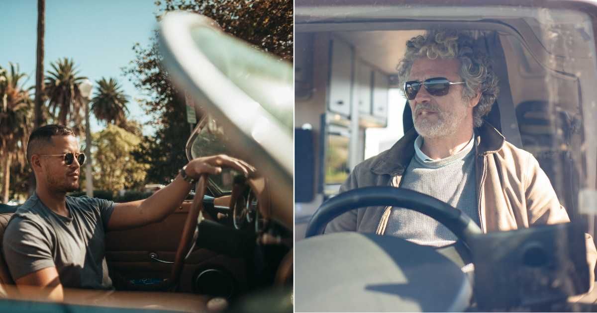 (L) A man looks confused while driving a convertible. (R) An elderly man observing something while driving. (Representative Cover Image Source: Pexels| L - RP Nickson, R - Kampus Production)