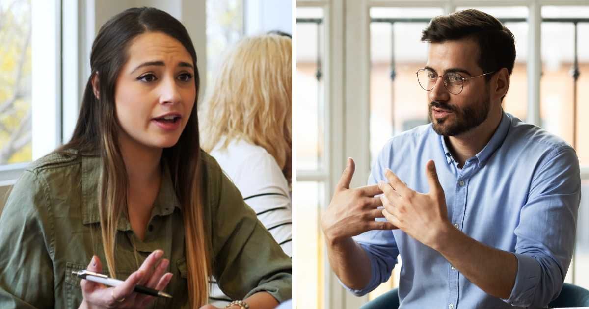 Representative Cover Image: Left: Female employee talking to boss. - stock photo. Getty Images | SDI Productions; Right: Boss talking to female employee at work. - stock photo. Getty Images | Photo by fizkes