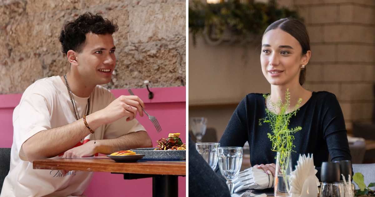 (L) A man is smiling and talking while on a date at a restaurant. (R) A woman looks confused and disappointed. (Representative Cover Image Source: Pexels | (L) Astrid Sosa, (R) Mikhail Nilov)