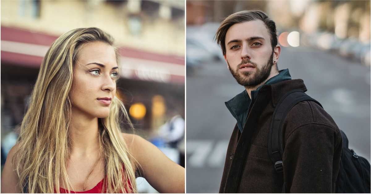 (L) A woman looks annoyed and angry. (R) A man laughs. (Representative Cover Image Source: Pexels| L - Andrea Piacquadio, R - Mary Taylor)