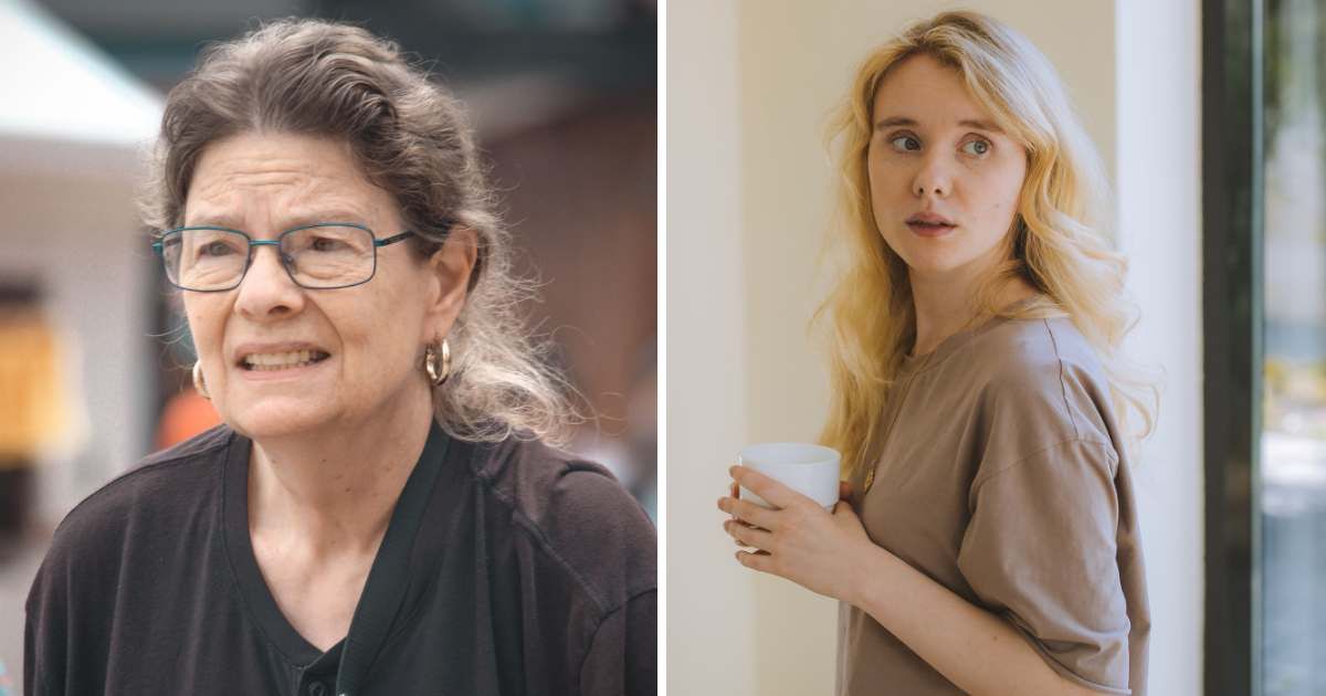 (L) Elderly woman annoyed face. (R) Young woman stunned. (Representative Cover Image Source: Pexels | (L) Vishvas Kashyap, (R) Anastasia Shuraeva)