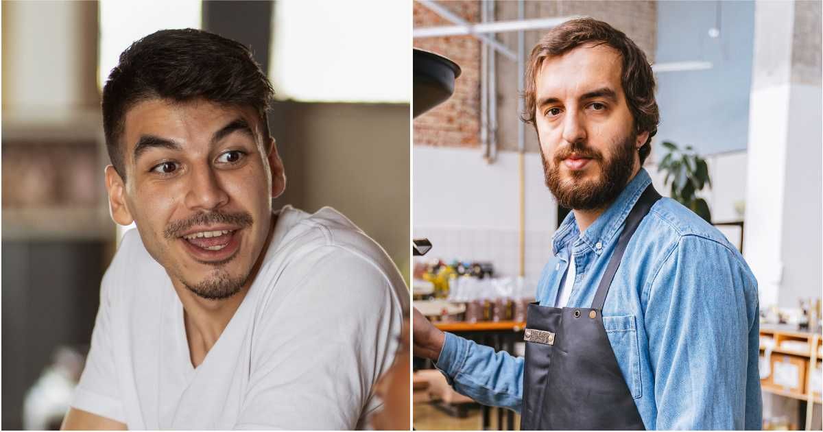 (L) A man is speaking enthusiastically at a restaurant. (R) A server looks disappointedly at someone. (Representative Cover Image Source: Pexels| L - Ketut Subiyanto, R - AI25Studio)