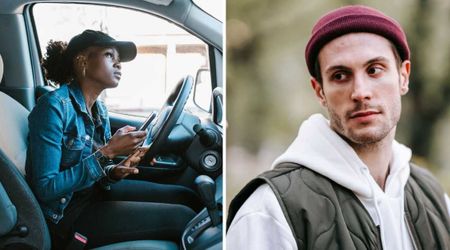 She grew suspicious when a car suddenly pulled up beside her as a creepy man walked her way — but the driver's explanation left her relieved