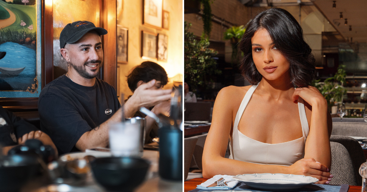 (L) A man at a restaurant asking a question. (R) A woman confidently sits at a restaurant. — (Representative Cover Image Source: Pexels| L - Matheus Bertelli, R - Nadin Sh)