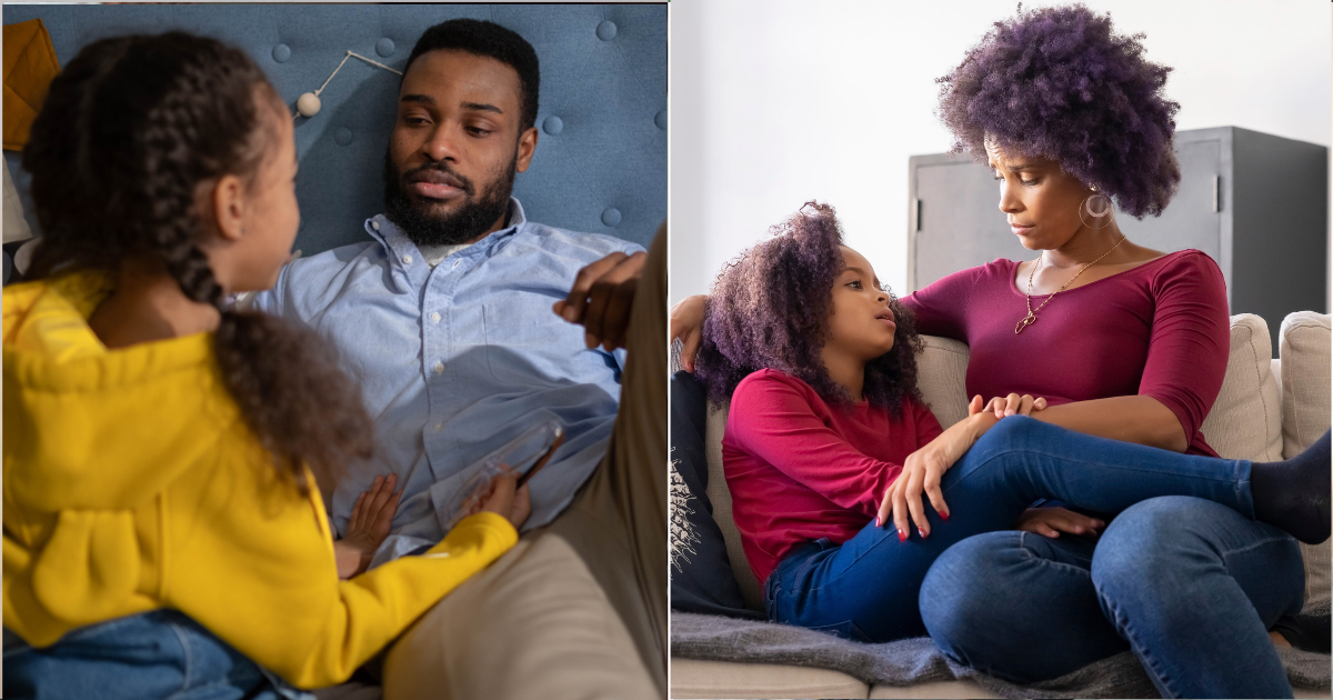 (L) A father talking to his daughter. (R) A mother consoling her daughter. (Representative Cover Image Source: Pexels | (L) cottonbro studio, (R) Kampus Production)