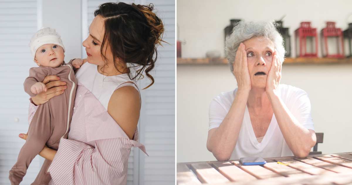 (L) A woman playing with a baby. (R) An elderly woman is in complete shock. (Representative Cover Image Source: Pexels| L - Polina Tankilevtich, R - Kampus Production)