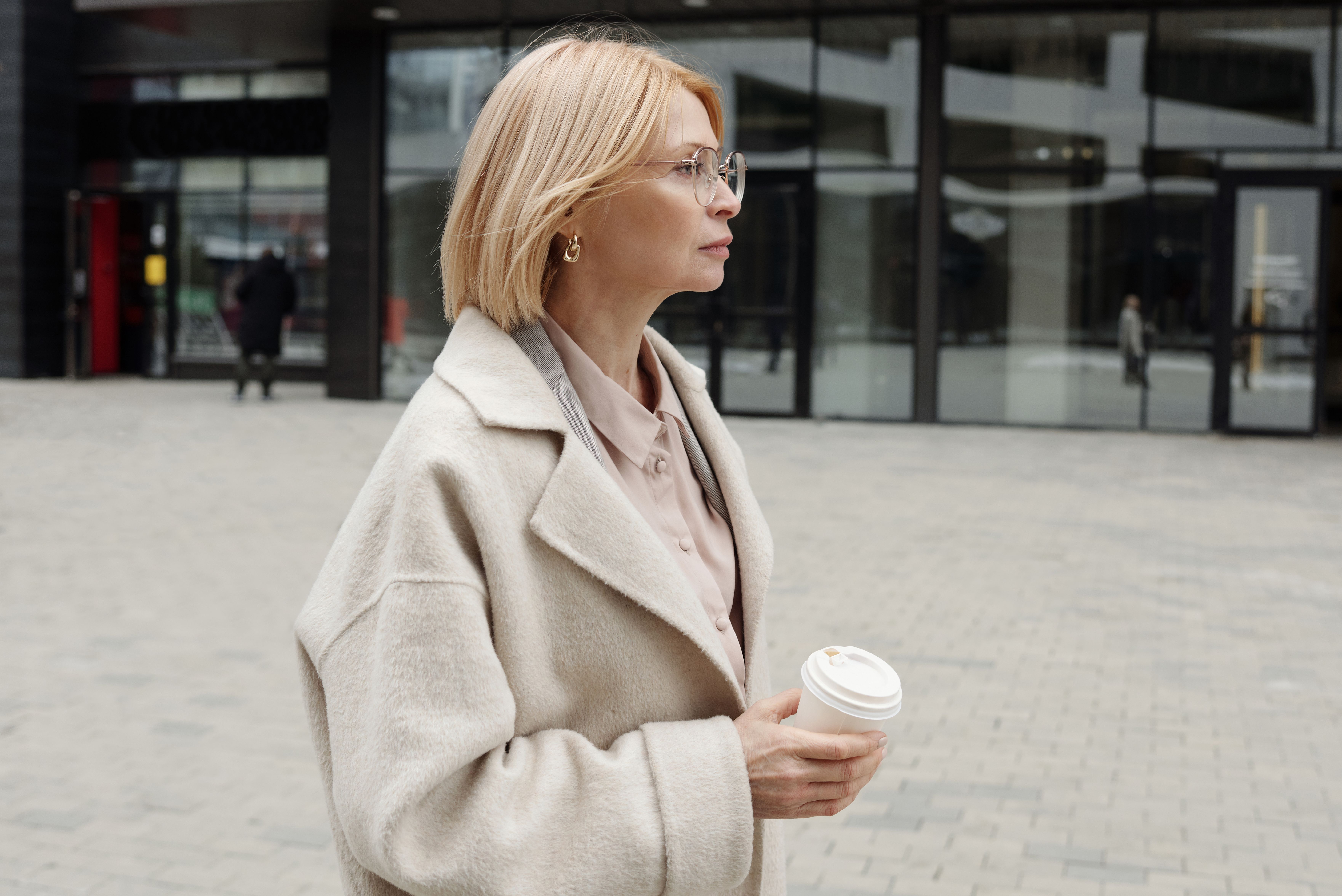 A woman looks annoyed and angry.