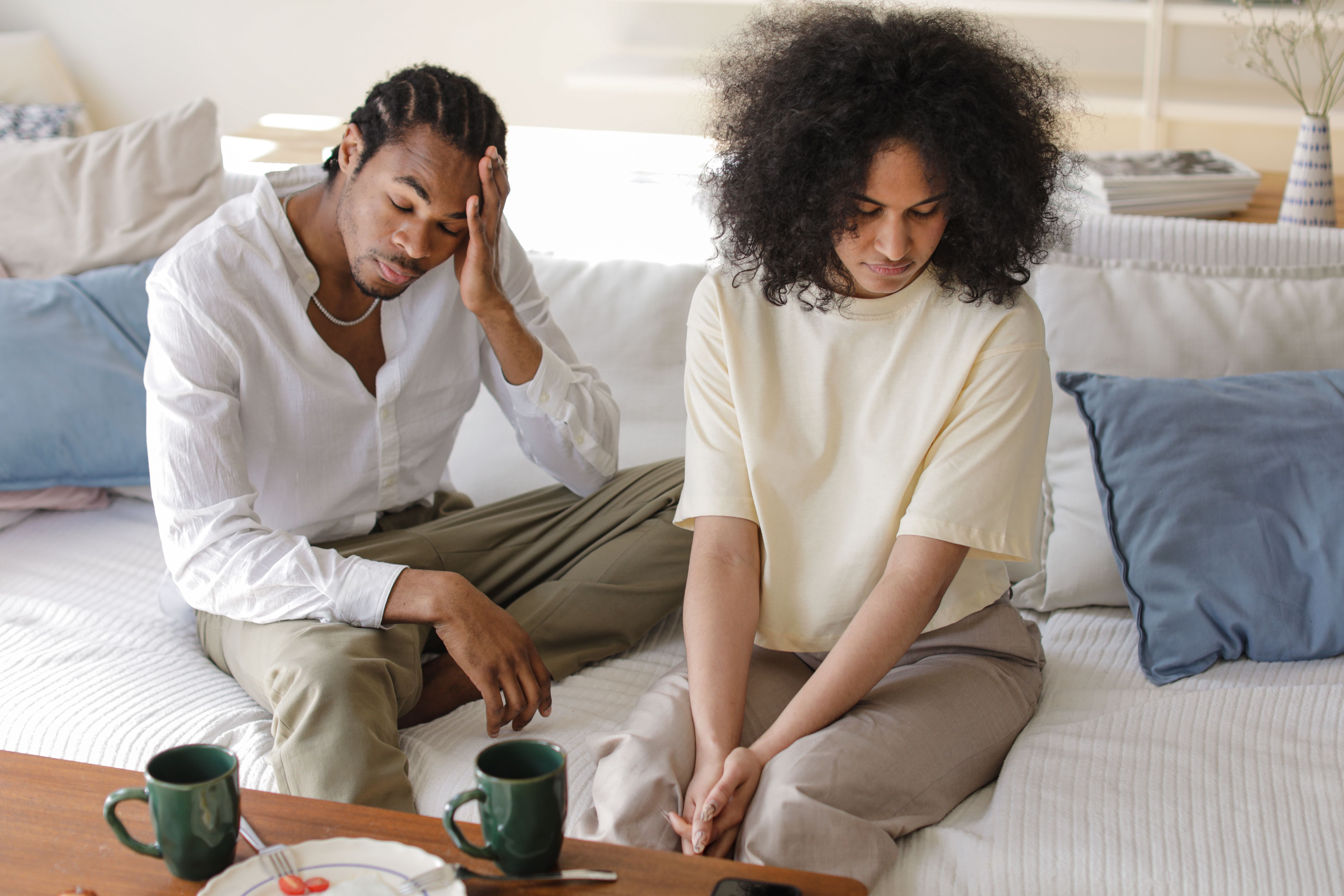 A couple is having an argument.