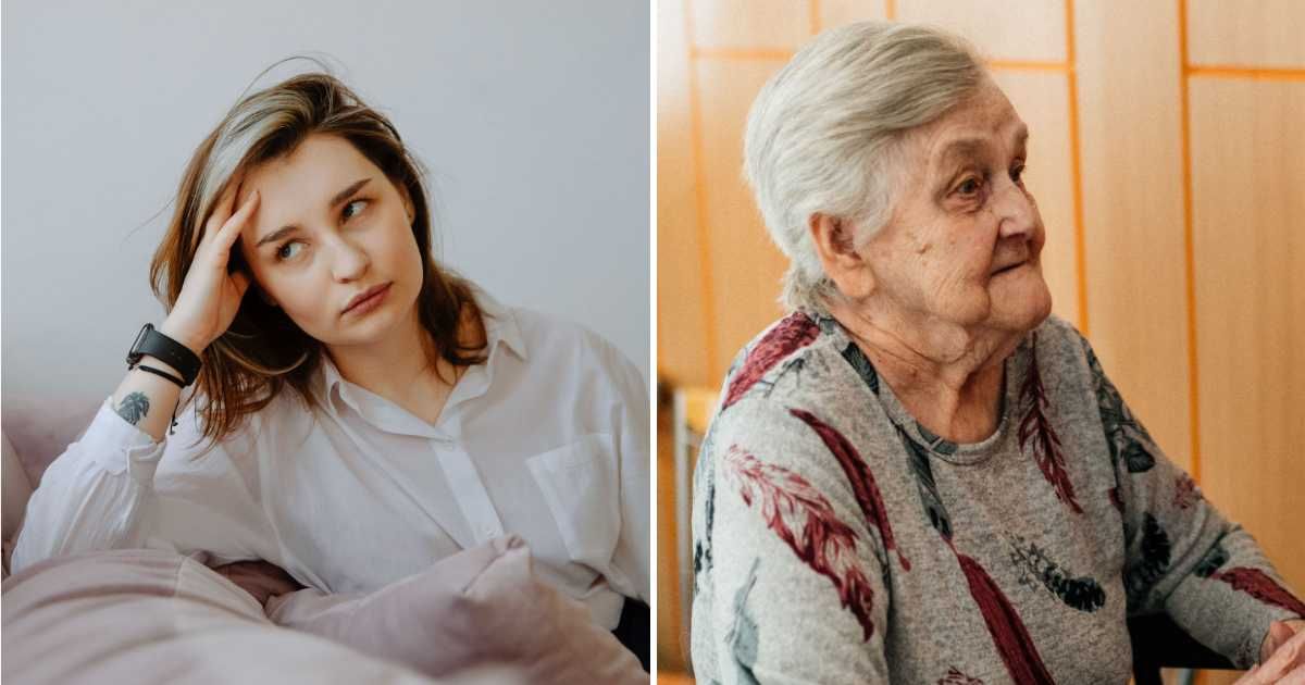 (L) Annoyed young woman. (R) Old woman talking to someone. (Representative Cover Image Source: Pexels | (L) Polina Zimmerman, (R) Jsme MILA)