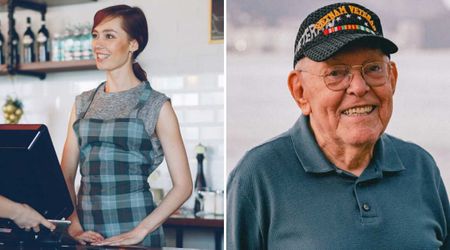 Cashier thanked a customer for his service after noticing his veteran hat at checkout — his four-word reply left her crying for 10 minutes