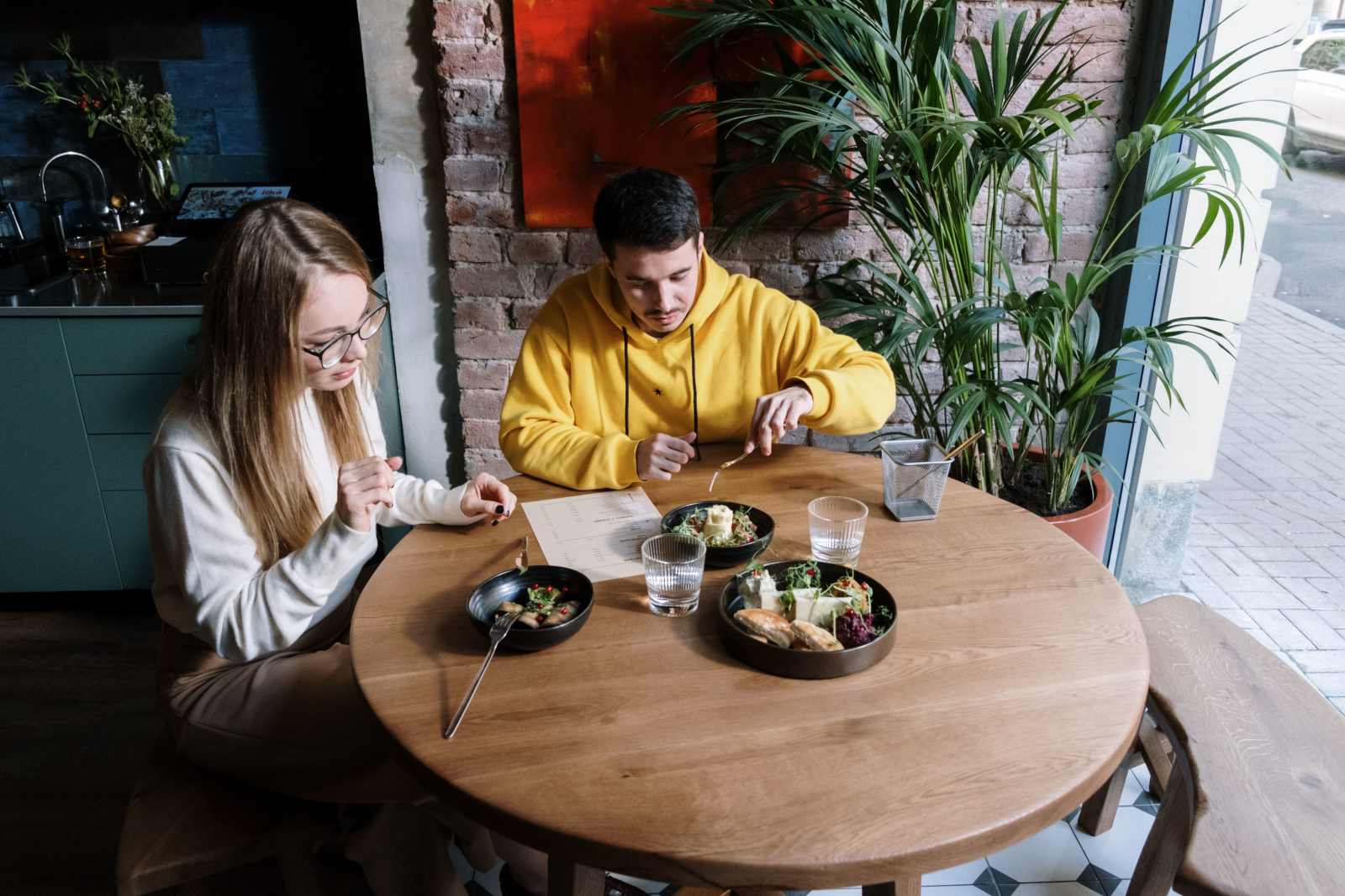 A man and woman out on a date.