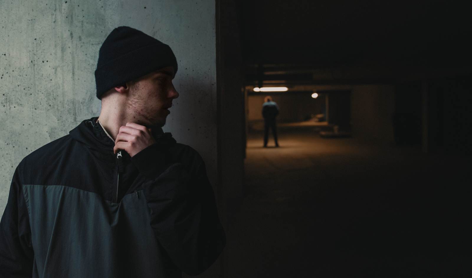 A man is stalking someone.