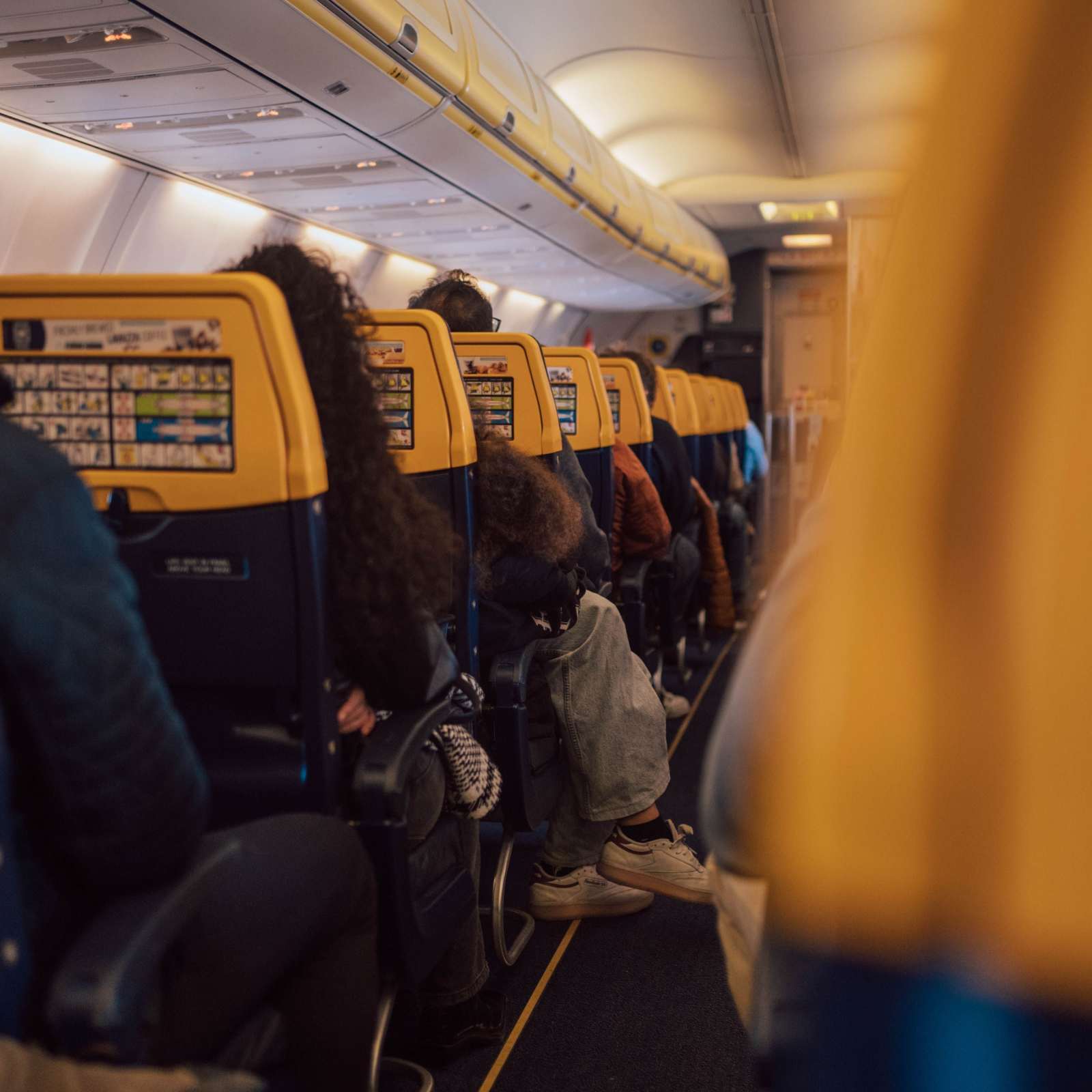 Interior view of an airplane. (Representative Image Source - Pexels | Joan Costa)