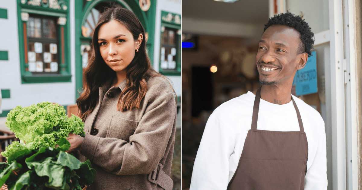 (L) A woman smirks while shopping for groceries. (R) A worker at a store smiles. (Representative Cover Image Source: Pexels| L - Alesia Kozik, R - Kampus Production)