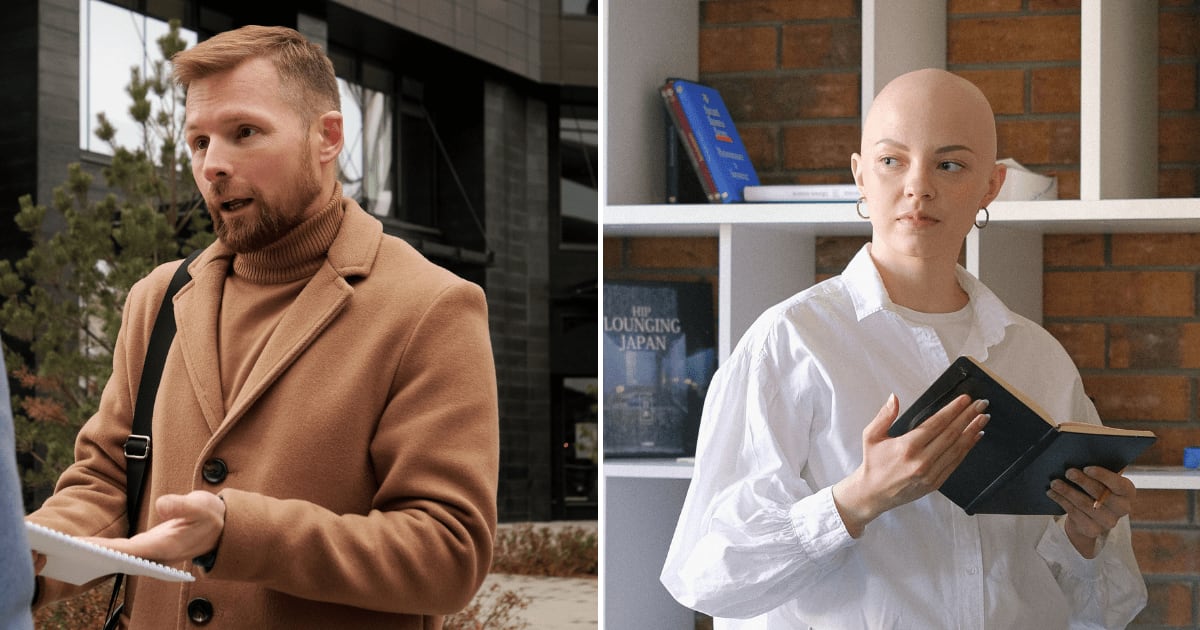 (L) A working man talking to someone while some papers in hand. (R) A working woman looking at someone with annoyance. (Representative Cover Image Source: Pexels | (L)  Jack Sparrow, (R) Anna Shvets)
