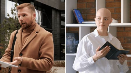 Charity fundraiser knocked on a woman’s door asking for money, then joked about her baldness — her response left him scrambling