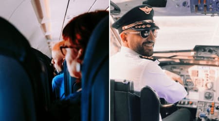 After a two-hour wait, frustrated passengers on a delayed Atlanta flight looked outside — what they saw the pilot doing melted hearts