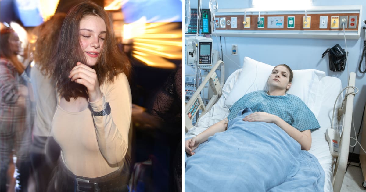 (L) Woman dancing in club. (R) Woman in hospital. (Representative Cover Image Source: Pexels | (L) Konstantin Mishchenko, (R) RDNE Stock project)
