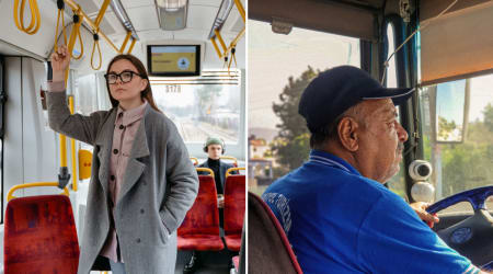 Woman berated a bus driver over bringing her bicycle inside — weeks later, his response when she came running for the bus had her husband apologizing