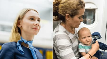 Mom was shaking as her twin toddlers had a meltdown on a plane — a flight attendant stepped in, and her response left the mom crying even harder