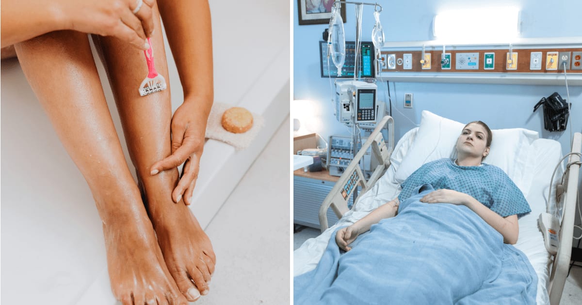 (L) Woman shaving. (R) Woman in hospital. (Representative Cover Image Source: Pexels | (L) Kaboompics, (R) RDNE Stock project)