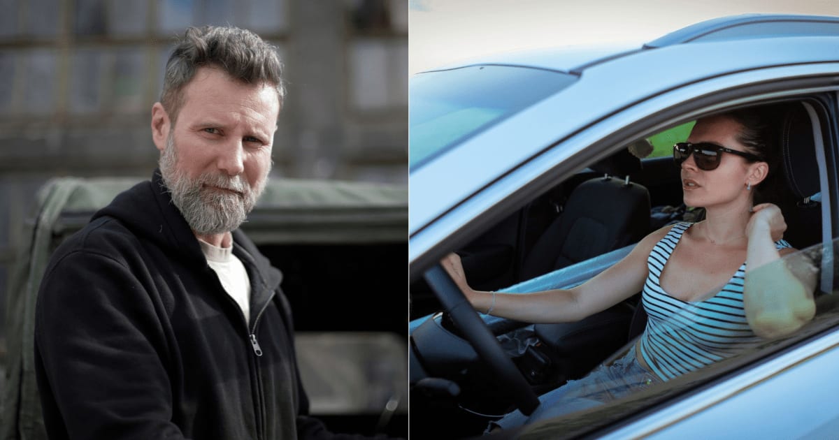 (L) A man looks with judgment. (R) A woman saying something out loud from her car. (Representative Cover Image Source: Pexels| L - Andrea Piacquadio, R - Atlantic Ambience)