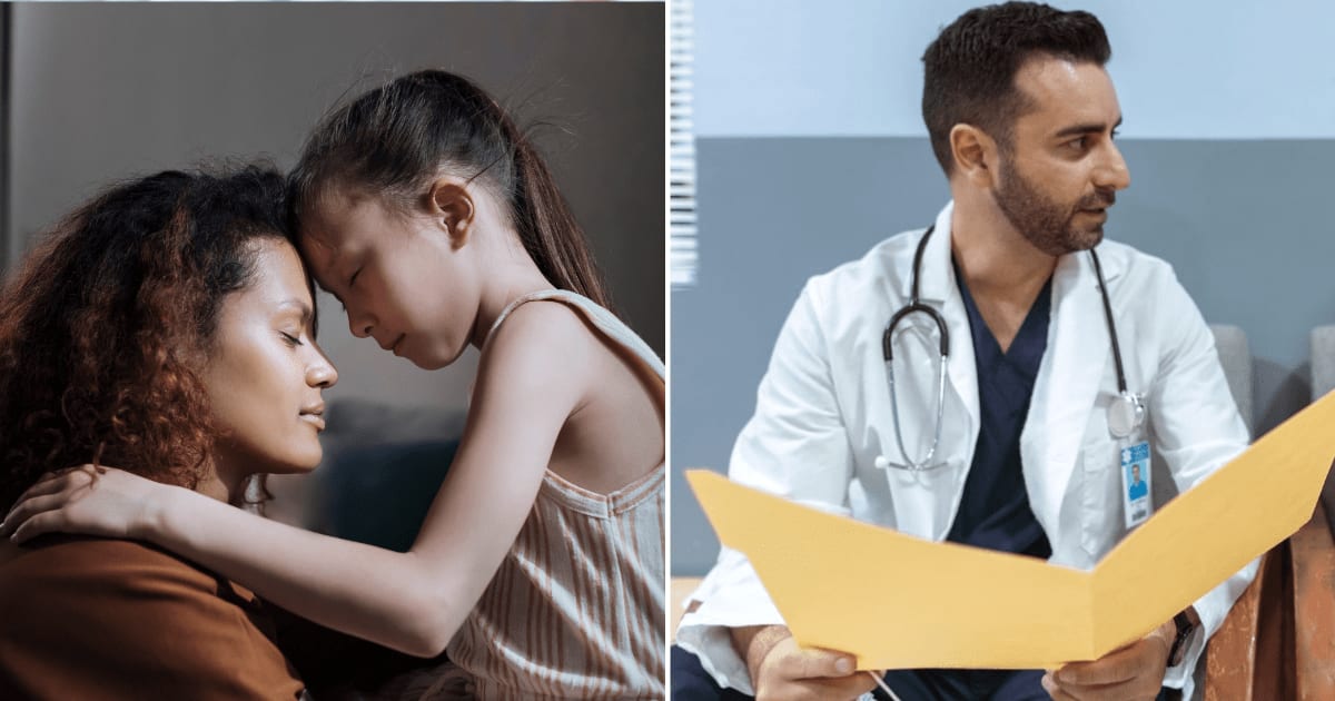 (L) A mother and daughter. (R) A doctor talking to somebody at the hospital.(Representative Cover Image Source: Pexels | (L) Ron Lach, (R) RDNE Stock project)