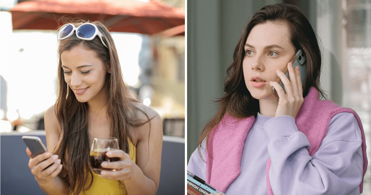 (L) Happy woman texting. (R) Stunned woman on call. (Representative Cover Image Source: Pexels | (L) Andrea Piacquadio, (R) SHVETS production)