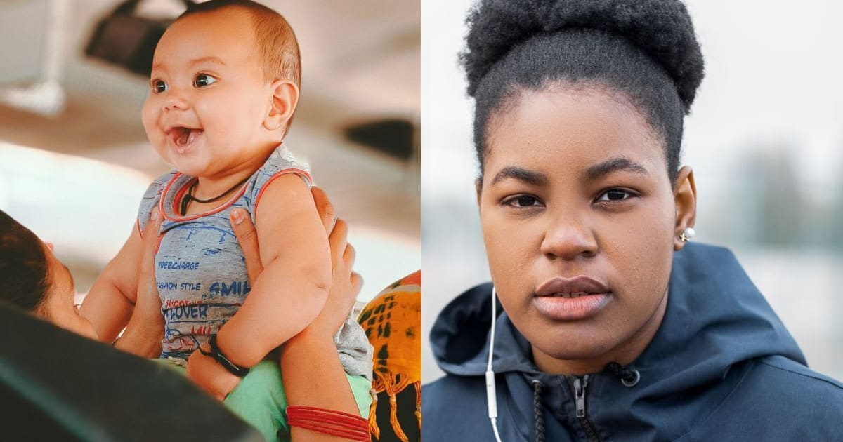 L - Woman carrying a toddler while traveling. R - A woman looks annoyed and shocked. (Representative Cover Image Source: Pexels | L - Aakash Makwana, R - Mikhail Nilov)