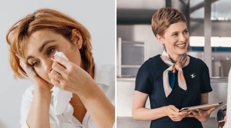 Grieving woman asked flight staff to seat her with her boyfriend after her dad died — what they did next left her sobbing for an unexpected reason