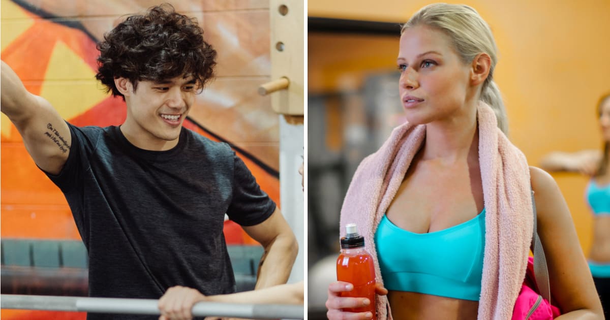 (L) Man talking to someone in gym. (R) Young woman in gym. (Representative Cover Image Source: Pexels | (L) Ketut Subiyanto, (R) Andrea Piacquadio)