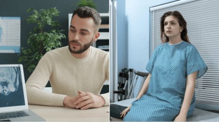 Husband of just a year joined wife at hospital after doctors dismissed her unusual symptoms for 20 years as ‘fat’ — their response to him stunned her