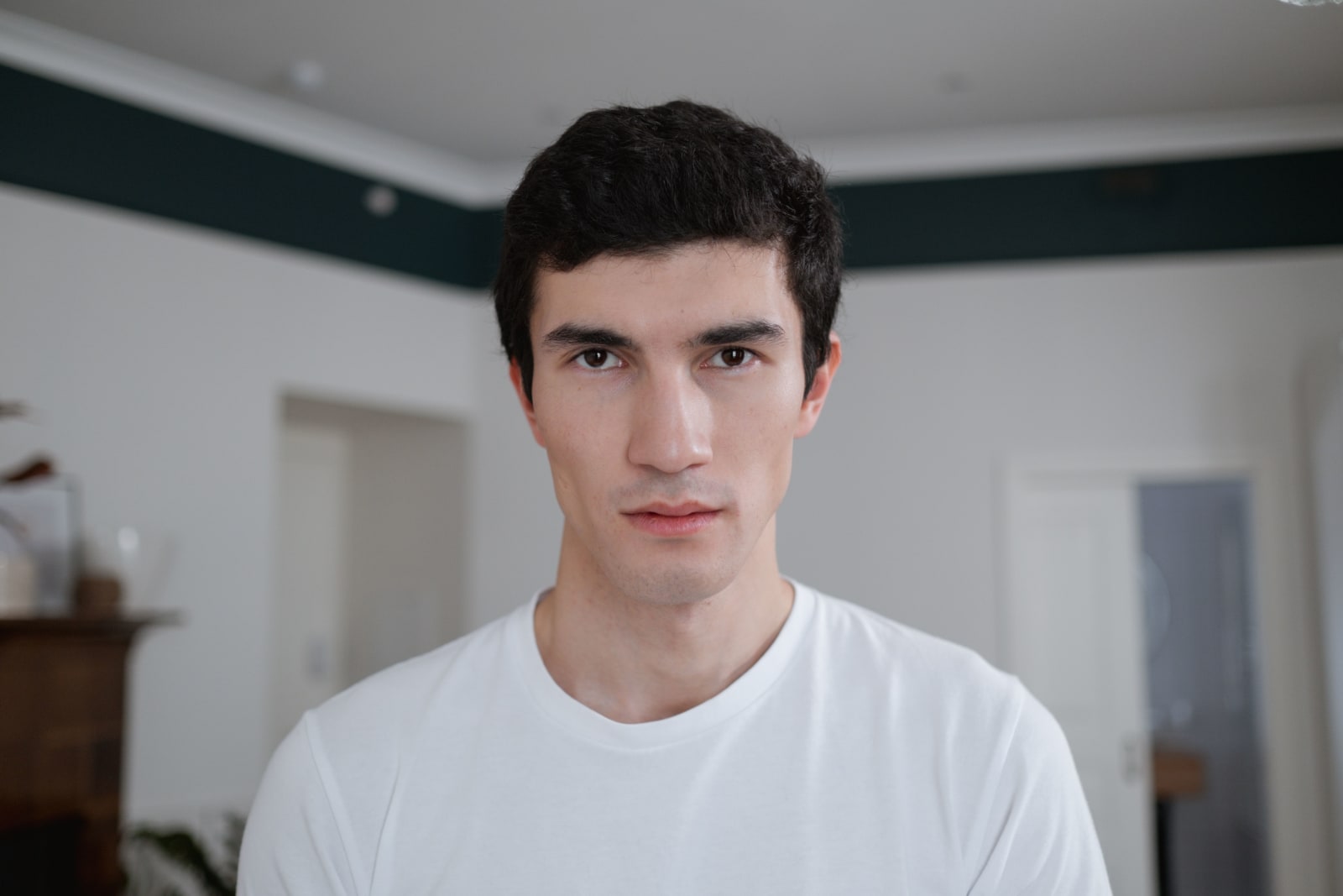 A man looks angry and confused.
