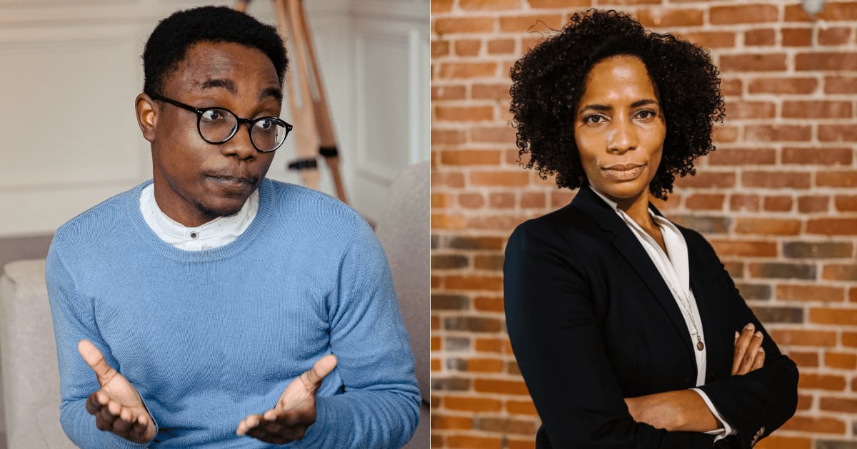 (L) A frustrated customer complaining. (R) A woman in uniform. (Representative Cover Image Source: Pexels | L - Shkraba Antoni, R - RDNE Stock Project)