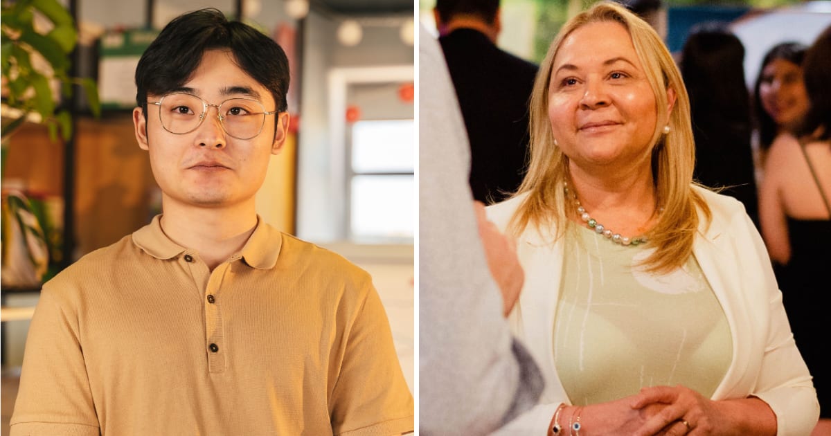 (L) Man in office. (R) Middle-aged woman talking to someone. (Representative Cover Image Source: Pexels | (L) AI25.Studio AI GENERATIVE, (R) Elias Jara)