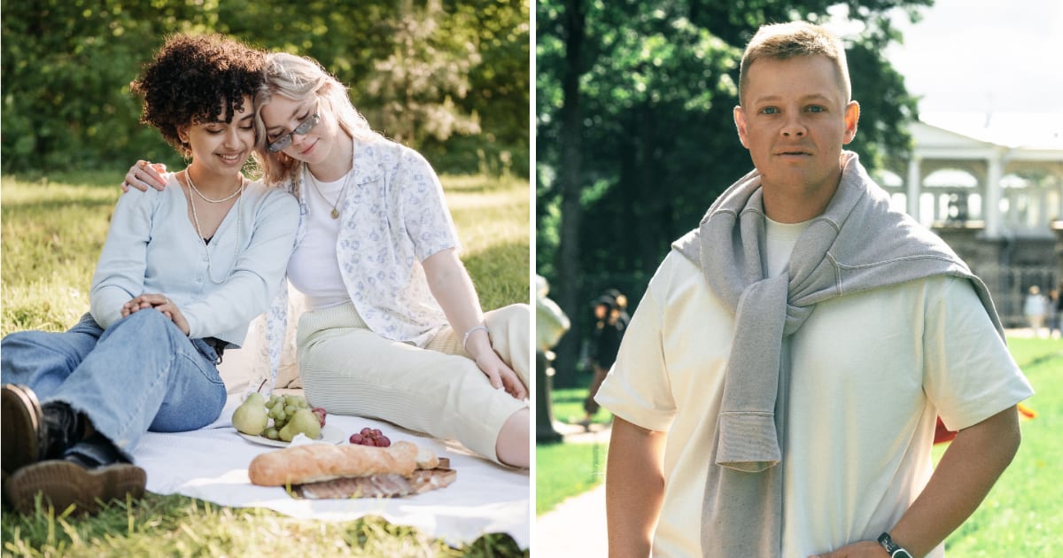 (L) Two women sitting in park. (R) Man looking at someone in park. (Representative Cover Image Source: Pexels | (L) Pavel Danilyuk, (R) Siarhei Nester)