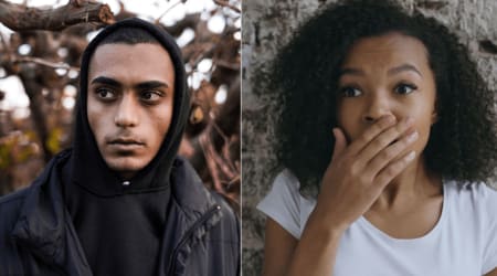 Terrified woman ran to the nearest security guard for help after a masked stranger tried to corner her — the guard’s response was more shocking