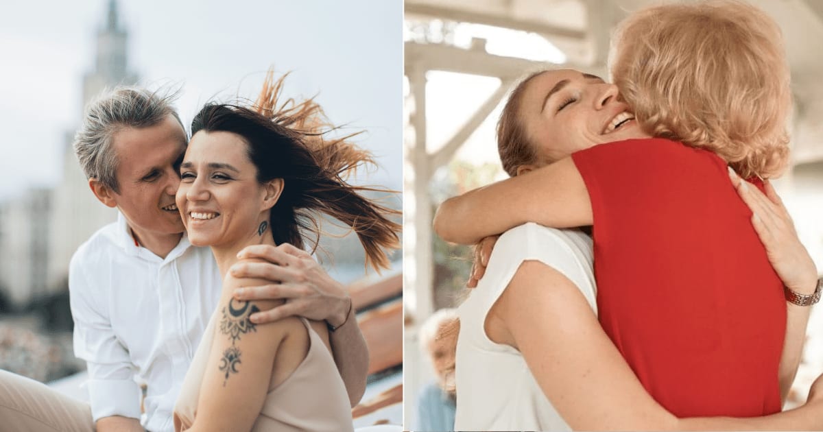 L - Couple enjoying. R - Mother and daughter share a joyful hug. (Representative Cover Image Source: Pexels | L - Elina Fairytale, R - RDNE Stock project)