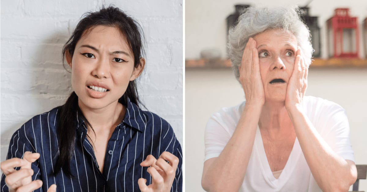 (L) Annoyed Asian woman. (R) Shocked older lady. (Representative Cover Image Source: Pexels | (L) Timur Weber, (R) Kampus Production)