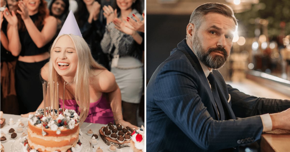 (L) Happy woman blowing candles on cake. (R) Man looking at someone. (Representative Cover Image Source: Pexels | (L) Pexels, (R) Pavel Danilyuk)