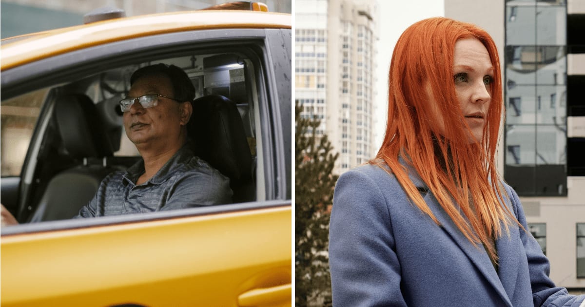 (L) Taxi driver sitting in car. (R) Shocked woman. (Representative Cover Image Source: Pexels | (L) Tim Samuel, (R) Jack Sparrow)