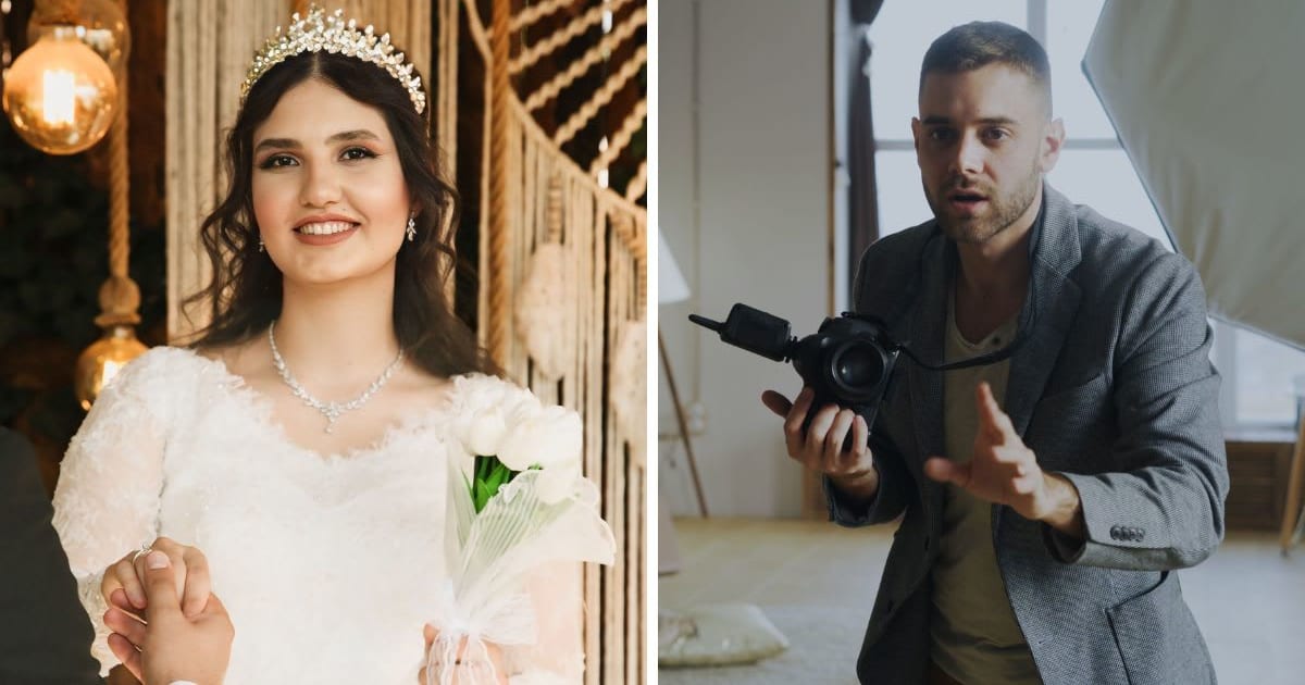 (L) Bride smiling (R) Photographer giving instructions — (Representative Cover Image Source: (L) Pexels, Dilara Doğar | (R) Pexels, Vitaly Gariev)
