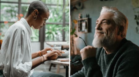 Man took a woman living on the streets to a restaurant for a meal — then one quiet sentence at the table broke him down