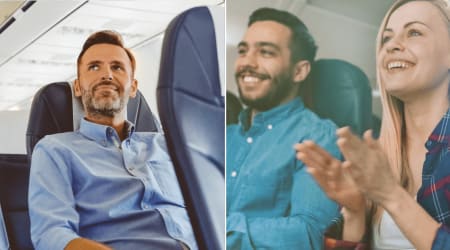 Dad stuck in a middle seat asked the aisle-seat passenger beside his son to switch, expecting a no — his response caught everyone off guard
