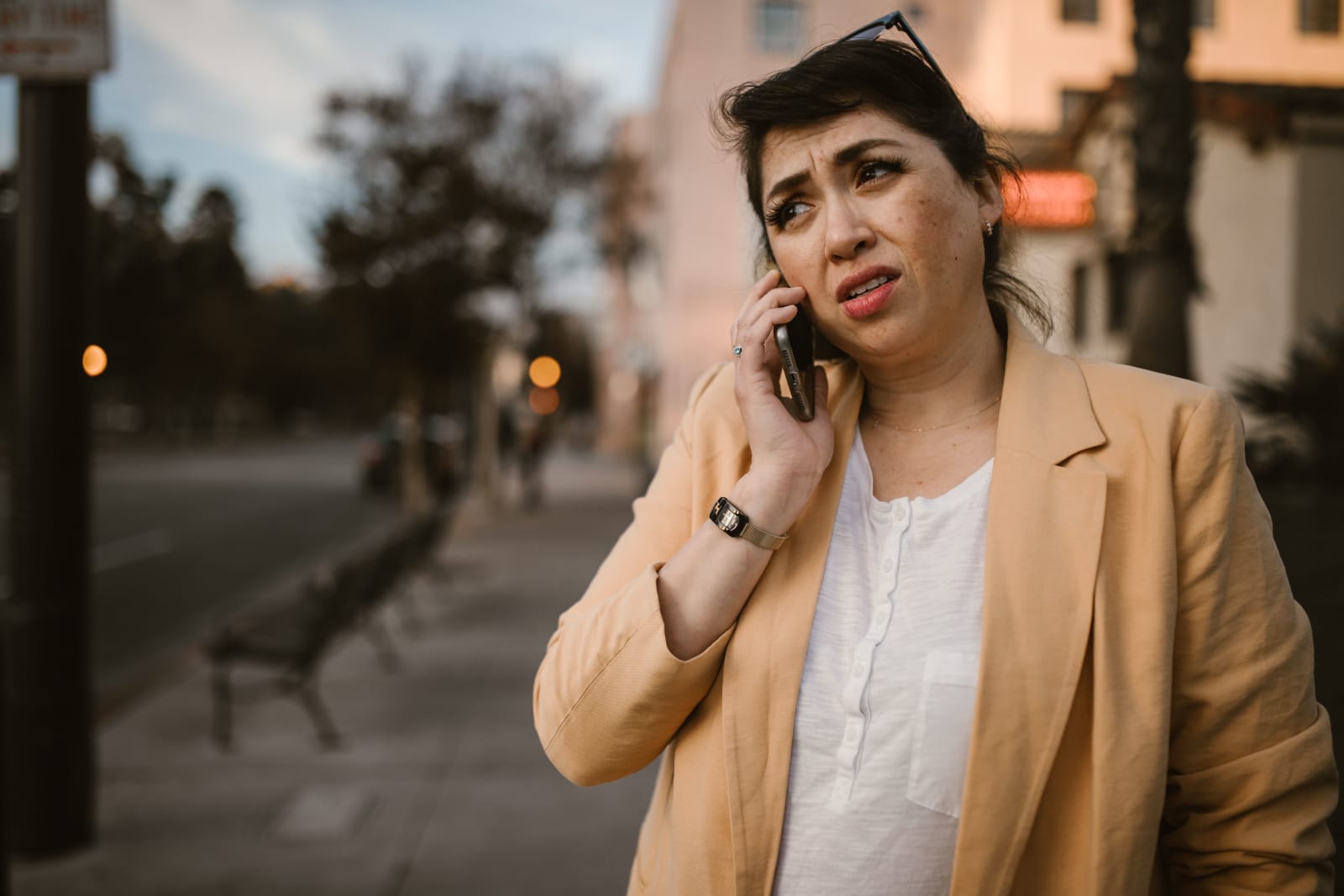 A woman looks worried while speaking on the phone.  (Representative Image Source: Pexels| R)